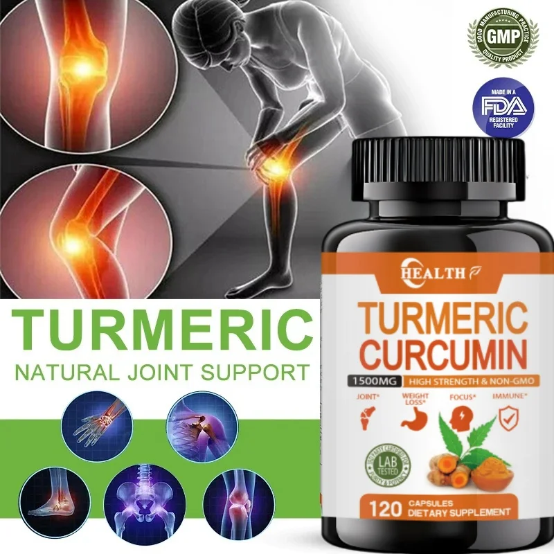 Organic 1500mg Turmeric Extract with 95 Curcumin Enhanced with Black Pepper Ginger Strength