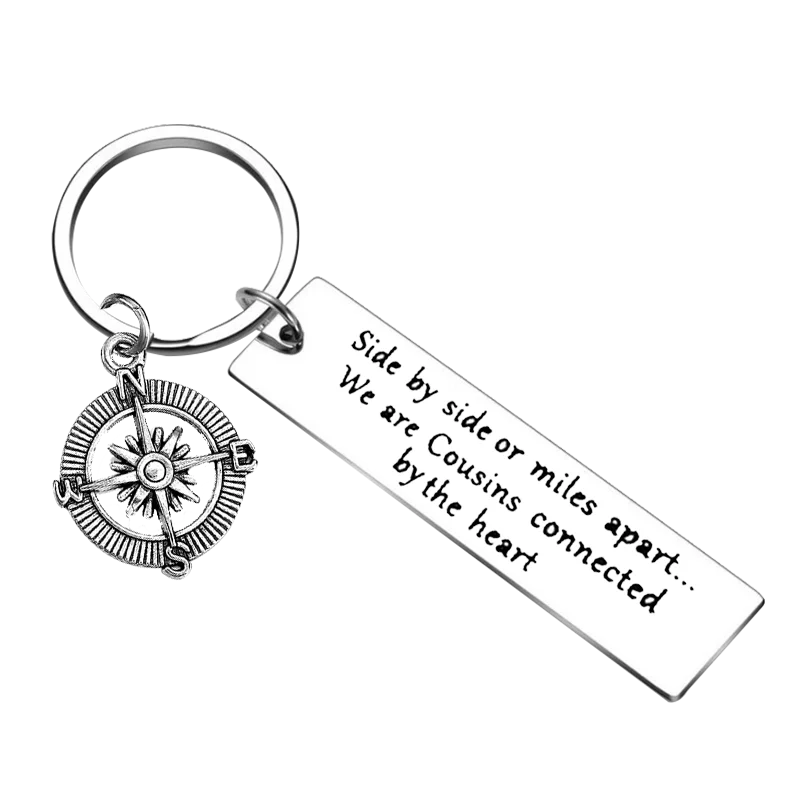 New Cousin Key Chain Ring Long Distance Cousin Gift keychains pendant Cousin Graduation Gift