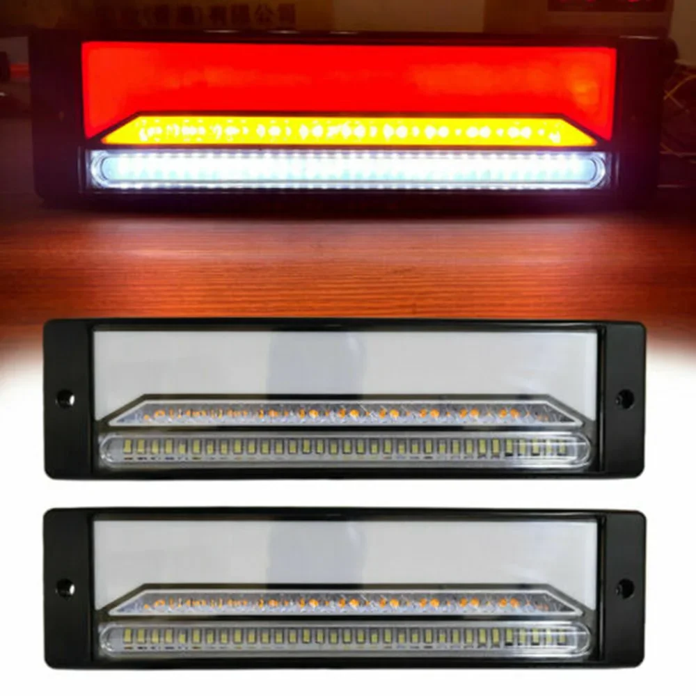 2PCS 147LED 12Inch LED Waterproof Taillight Kit RV Trailer Truck Rear Turn Signal Light 12V