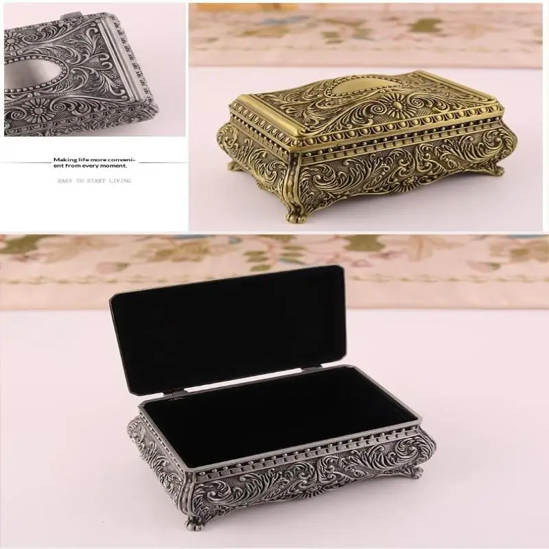 Elegante Schmuckschatulle aus Metall, anlaufbeständig, belastbar, robuste Konstruktion, Schmuckorganizer für die persönliche Schmucksammlung – Detail 10