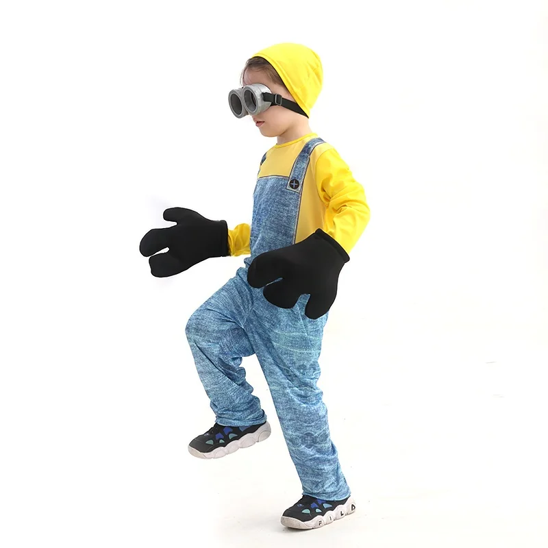 Kinderen gele man cosplay kostuum cartoon Despicable Me toneelvoorstelling Halloween outfit traditioneel Chinees festival