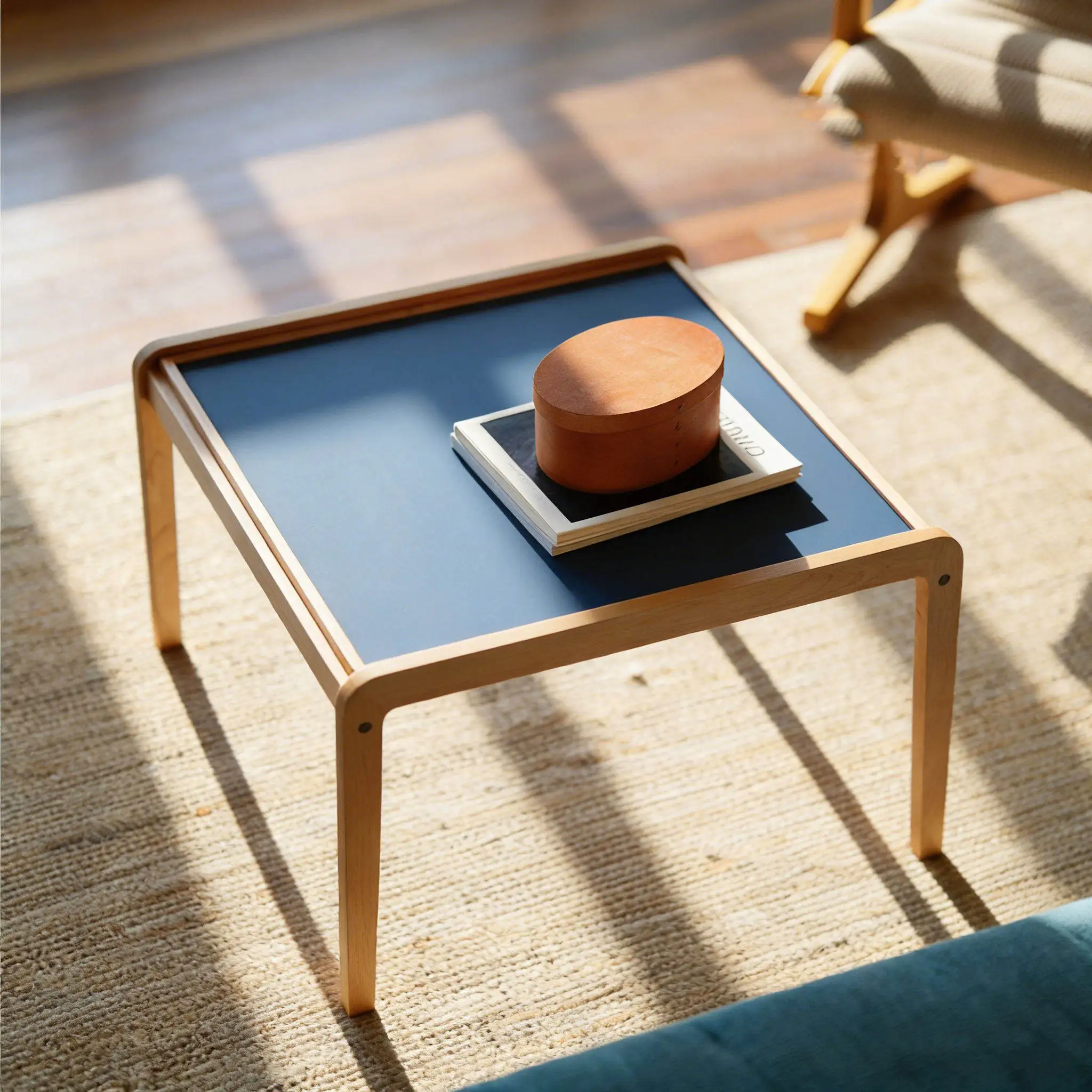 2026 new Stark double-sided two-color flippable coffee table Bauhaus medieval Nordic cherry wood solid wood coffee table