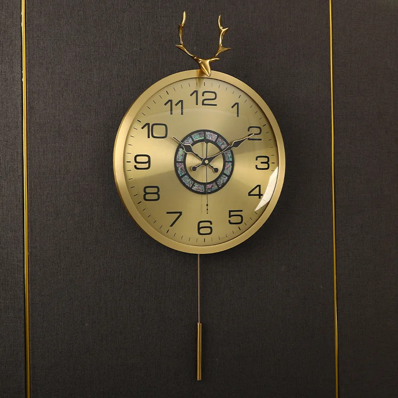 حديث، فاخر خفيف، غرفة معيشة، ساعة حائط، منزل، موضة، صامتة، ساعة