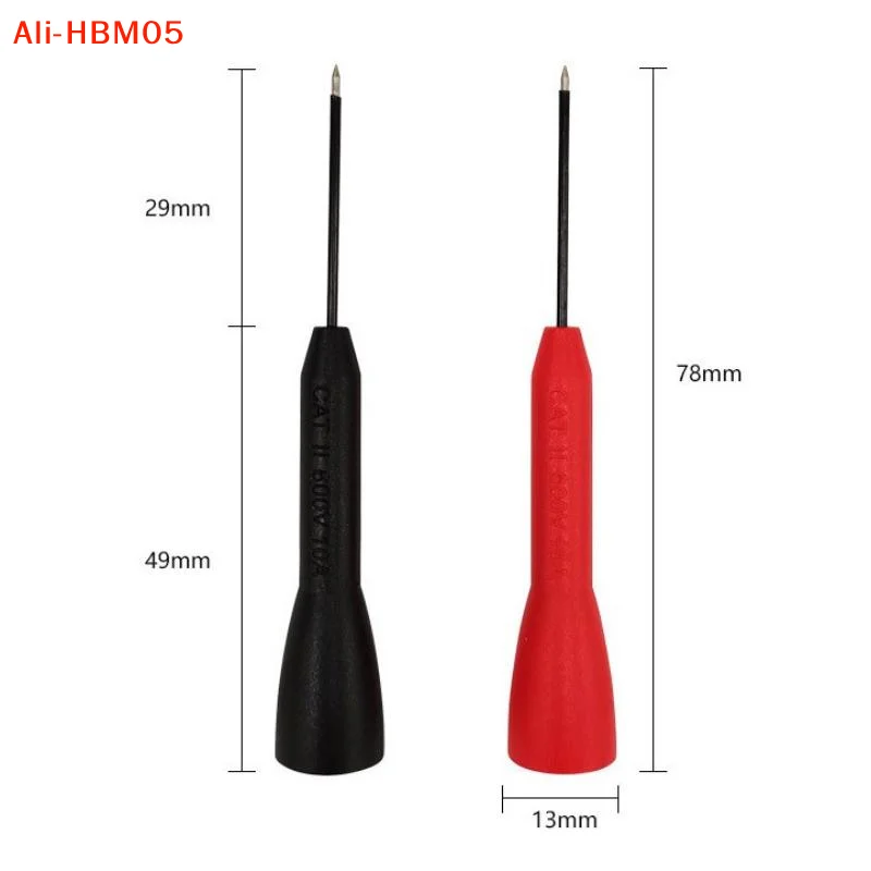 (HB05)2mm Test Lead Extension Cover Non Destructive Multimeter Probe Testing Needle For Test Lead Stainless Steel Pin