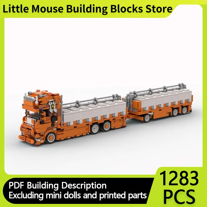 City Car Model MOC Building Bricks Fish Transport Vehicle Truck Modular Technology Gifts Holiday Assemble Children Toys Suit