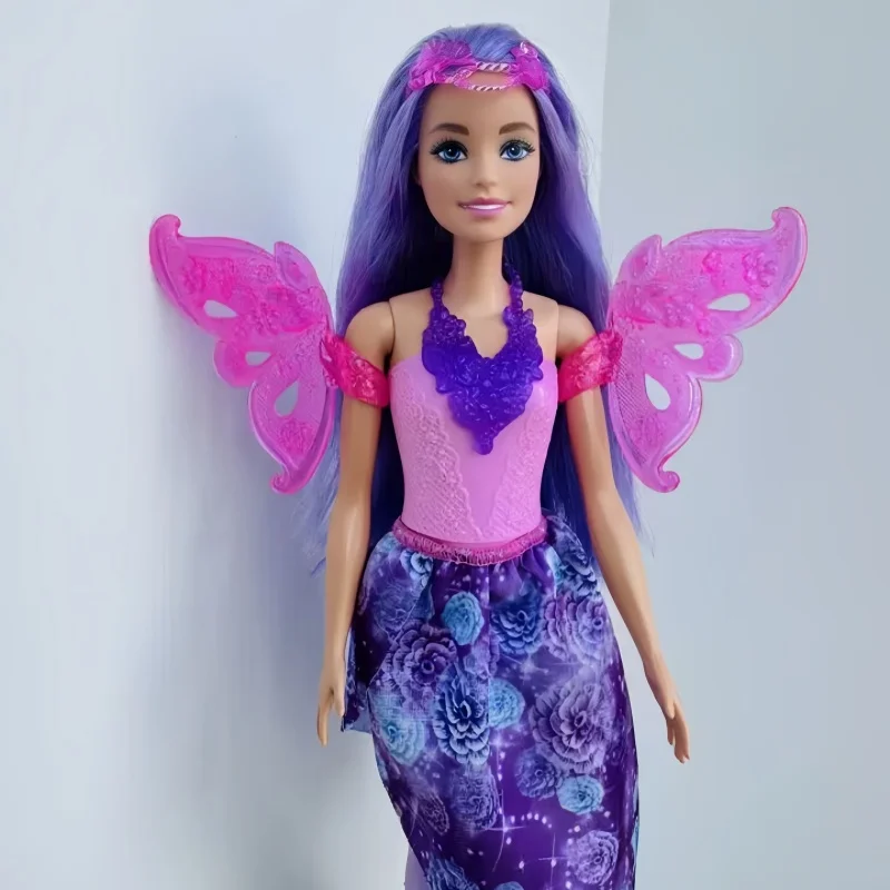ตุ๊กตาบาร์บี้ต้นฉบับชุดเจ้าหญิง Playset ชุดเด็กของเล่น Fairy Tale Series Mermaid Storytime สาวเล่นจินตนาการ