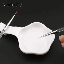 2/1pcs Nail Art Palette Pen Wash Dish Tray Acrylic Liquid Nail Brushes Washing Container Pigment Holder Manicure Display Tools