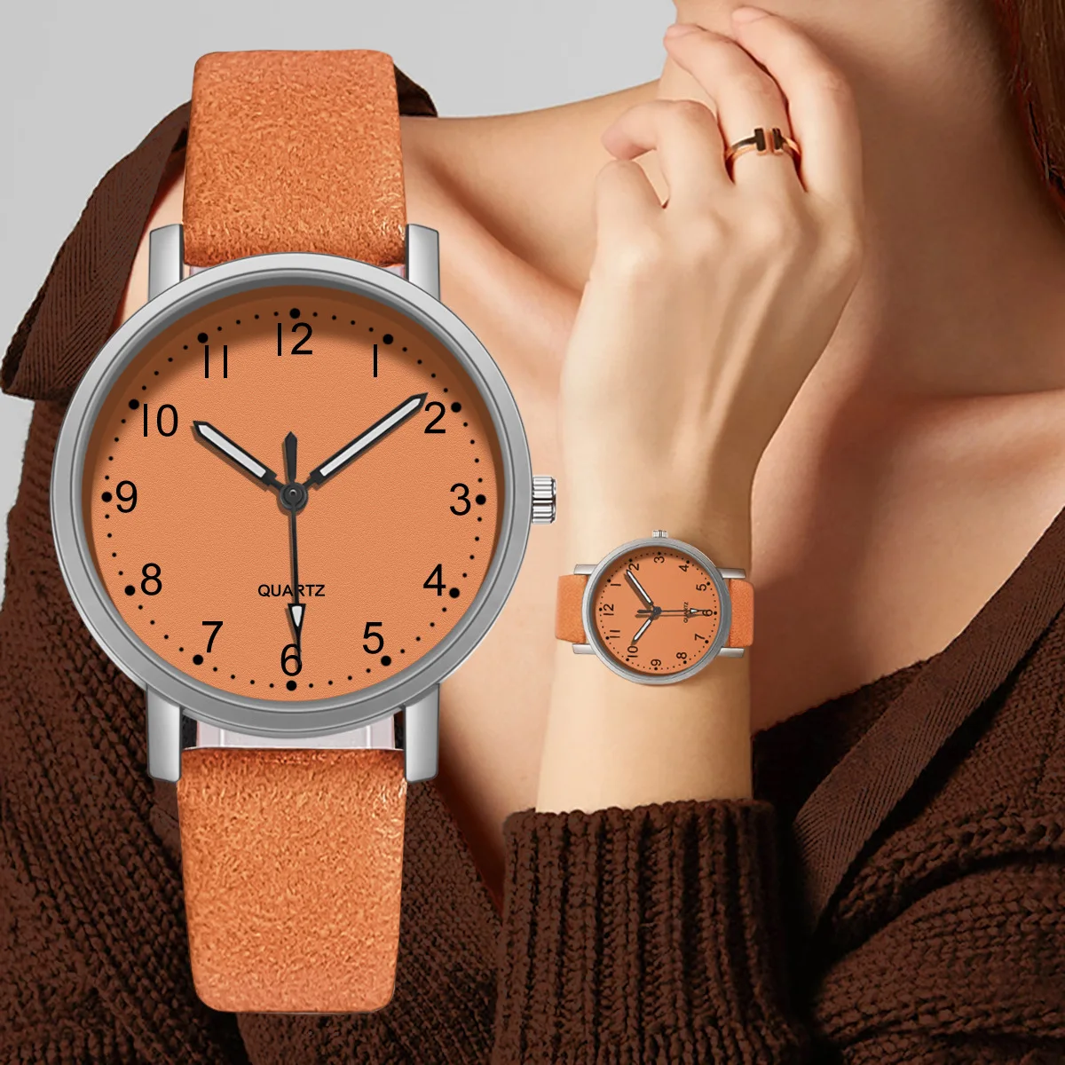 Fashion Casual Ladies Quartz Watches Vintage PU Leather Strap Wristwatch Women Clock Gift Popular Relogio Feminino