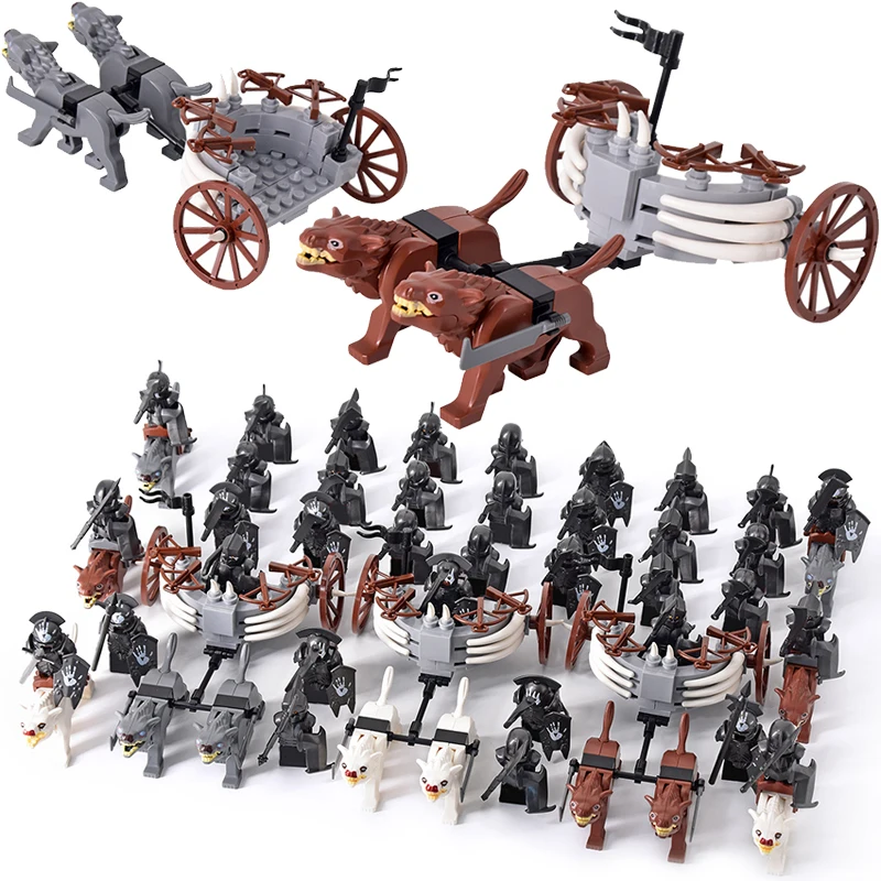 

Movie Series Orc Uruk-hai Army Chariot Legion lotr Action Figures Bricks Doll Assemble Building Blocks MOC DIY Toys for kid gift