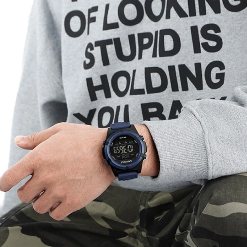 

New NAVIFORCE Watches For Men Clock Alarm Stopwatch 50M Waterproof LCD Dual Display Wristwatch Quartz Luxury Sports Mans Watch