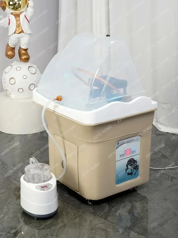 AAW Portable Removable Disassembling Head Basin Ear Cleaning Head Therapy Bed Belt Water Circulation Fumigation Shampoo Chair