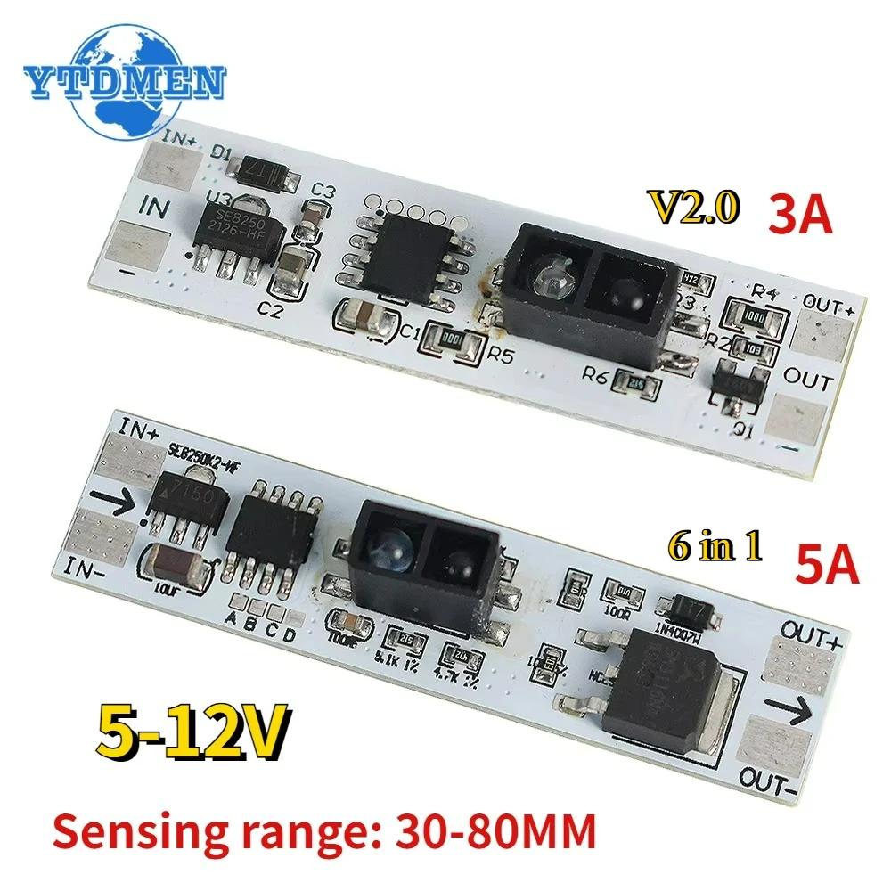 

Датчик сканирования на короткое расстояние, емкостный сенсорный датчик, модуль переключателя 3A 5A, постоянное напряжение для умного дома