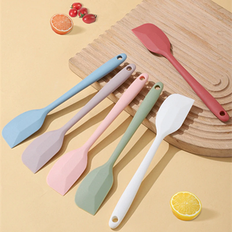 Morandi Color Silicone Cream Scraper Baking Cake Spatula Butter Mixer Cakes Shovel Non-stick Pastry Blenders Kitchen Utensil