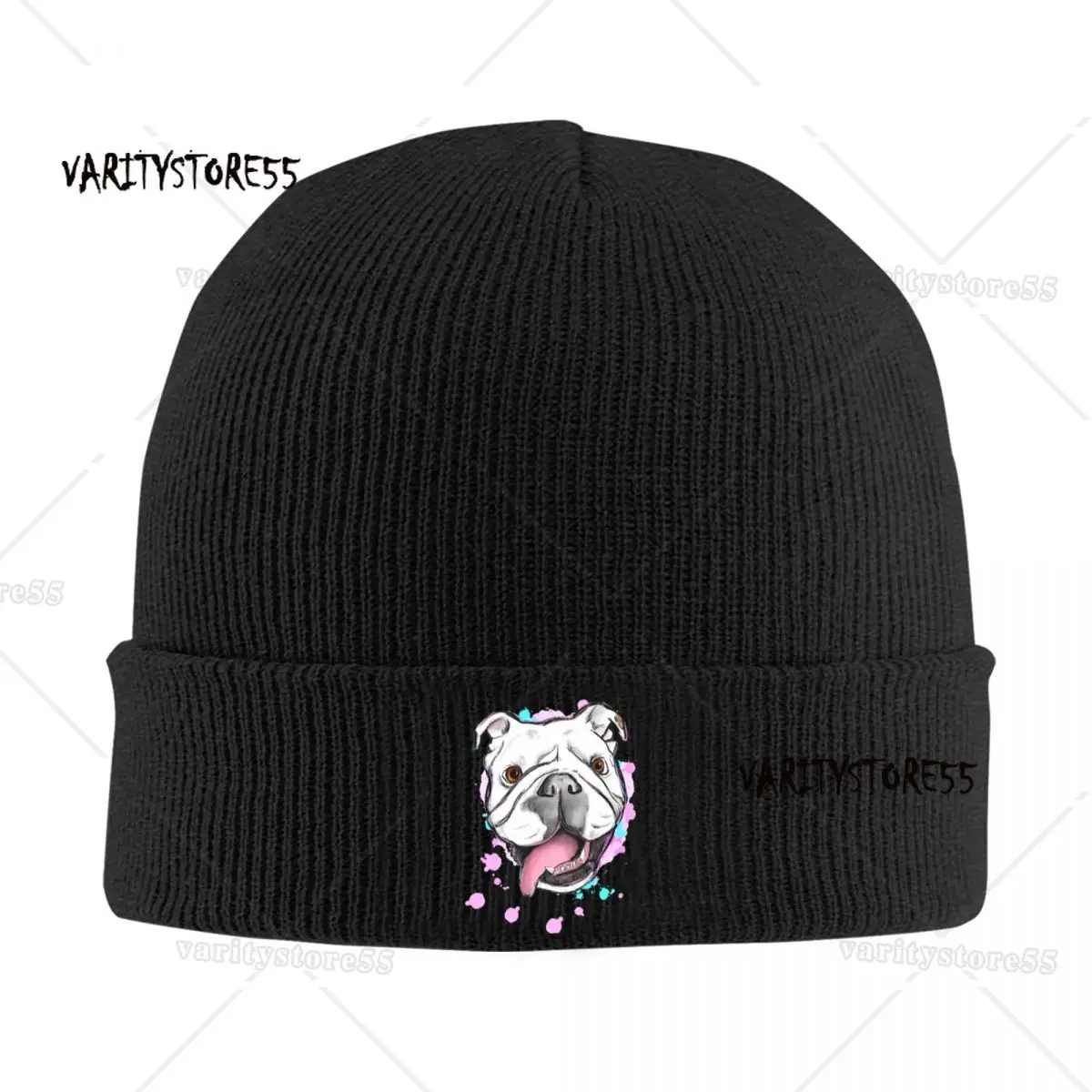 Custom English Bulldog Skullies Beanies Caps For Men Women Unisex Hip Hop Winter Warm Knit Hat Adult British Dog Bonnet Hats