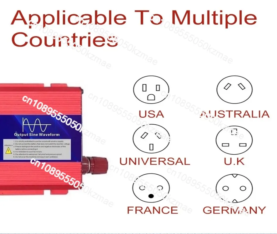 

Инвертор Peak Power с чистой синусоидой, преобразующий постоянный ток в переменный, 1600 Вт, автомобильный инвертор, преобразует постоянный ток 12В, 24В, 48В, 60В в переменный ток 110В, 220В, 50Гц/60Гц
