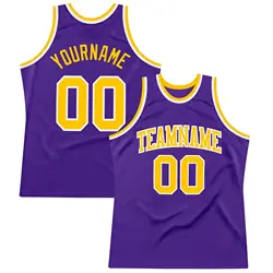 Purple gold Color Custom Basketball Jersey Tank Tops for Men Jersey Personalized Team Unisex Top