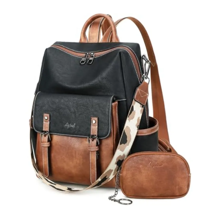 Backpack Purse for Women PU Leather Back Packs Designer Ladies Shoulder Bag Fashion Faux Work Travel Handbags