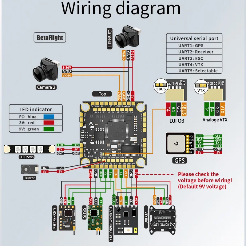 Aocoda-RC F465S V4 Stack F405 V4 FC 65A 4 in1 ESC 30X30mm ICM42688P for FPV Racing Drone view 6