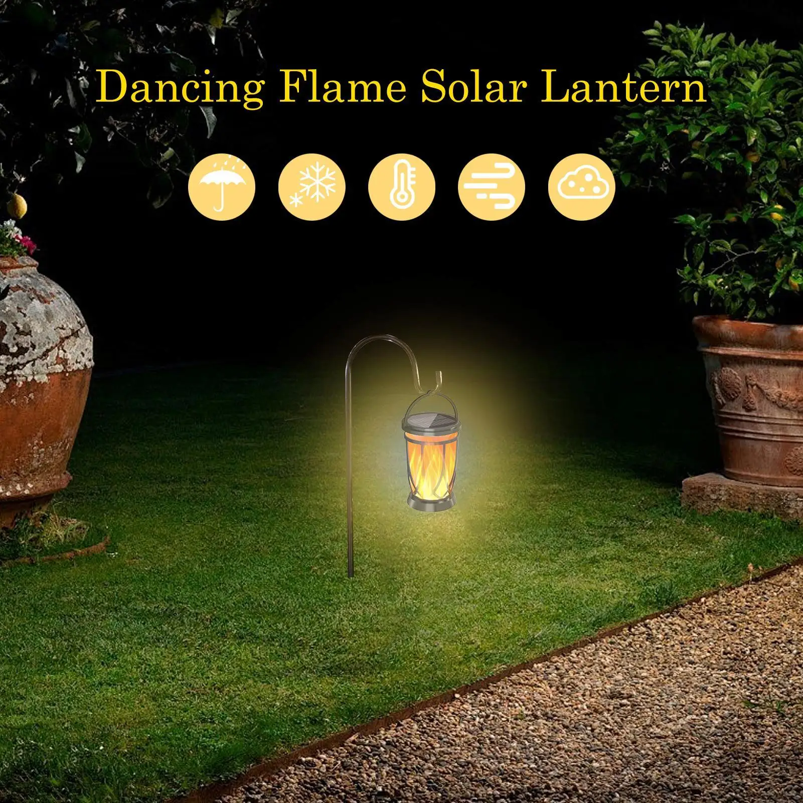 

Solar Flame Lights Outdoor Outdoor Lamp Flickering Solar Lights Auto On/Off Lighting Decorations Lamp For Yard Lawn Patio Porch