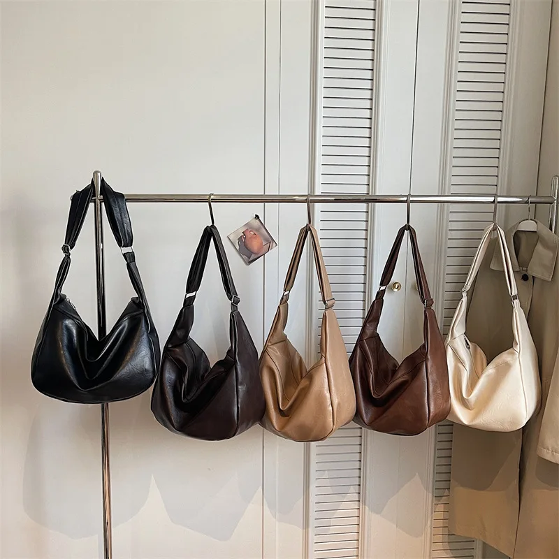 New Women's Handbag Solid Color Versatile Multi Functional Large Capacity Women's Crossbody Bag Casual Fashion Shoulder Bag