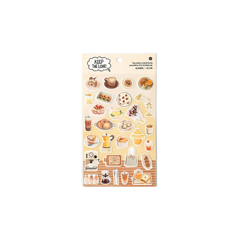 Fromthenon Creative Daily Life Series Stickers Notebook Decorative Stickers Journal Planner Decorative Stationery Supplies
