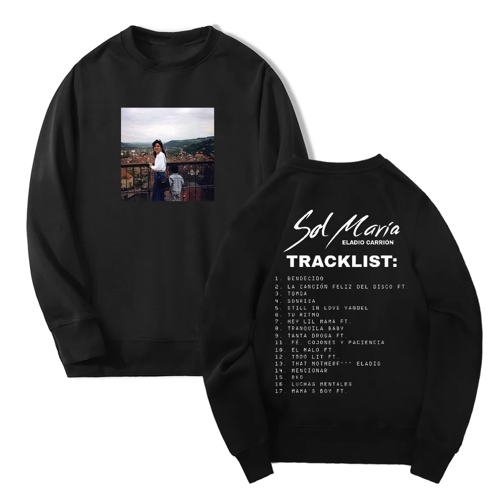 

Eladio Carrion Sol Maria Album 2024 Tour Merch Crewneck Long Sleeve Streetwear Women Men Sweatshirt Fashion Clothes