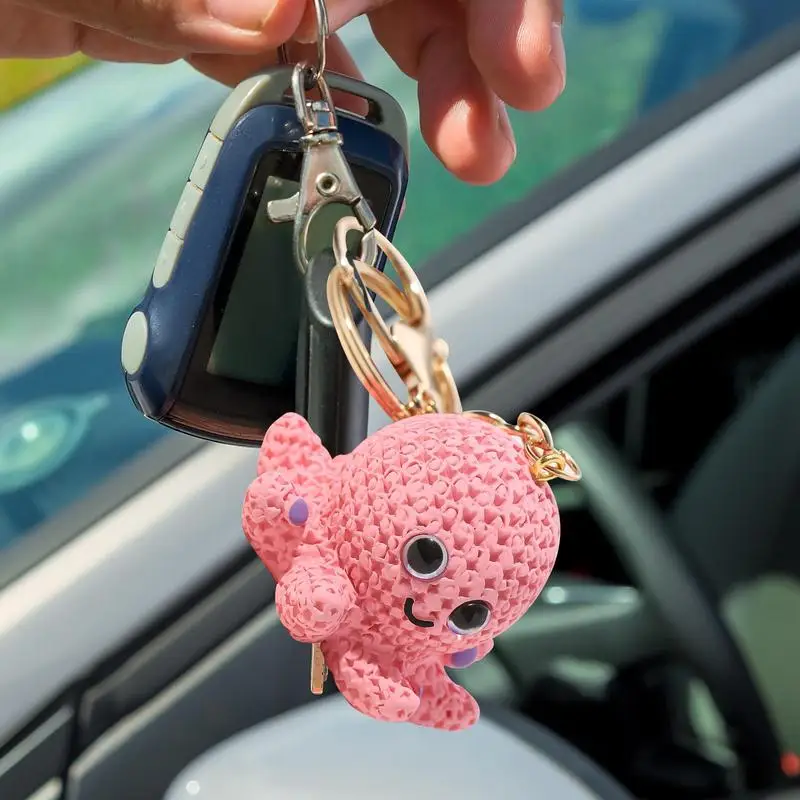 Porte-clés pieuvre 3D, breloque pour sac à dos, pendentif animal marin, pour filles et garçons adultes