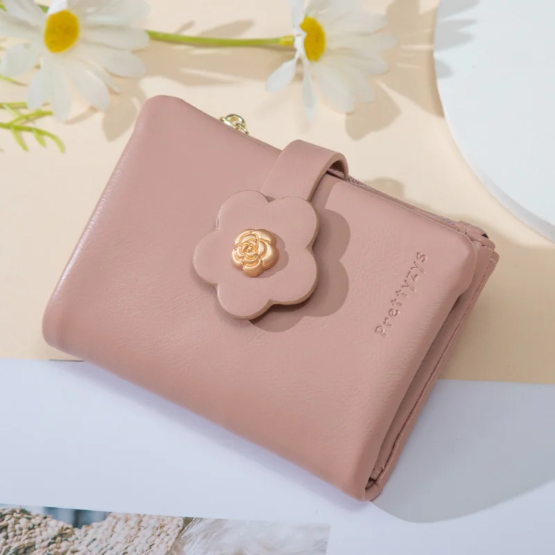 

New Women Wallet Short Small Two-fold Wallet Female Flower Hasp Card Holder Coin Purse Lady Clutch Money Bag Wallet