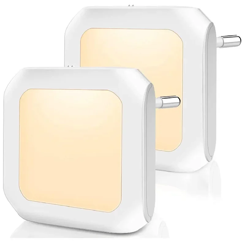 

Light sensing square small night light warm white light bedroom living room