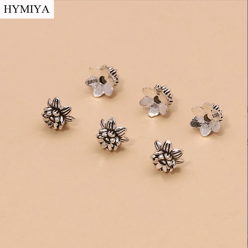 

Ювелирные изделия из серебра 925, шапки из стерлингового серебра, шапка из бисера в форме лотоса, ювелирные изделия