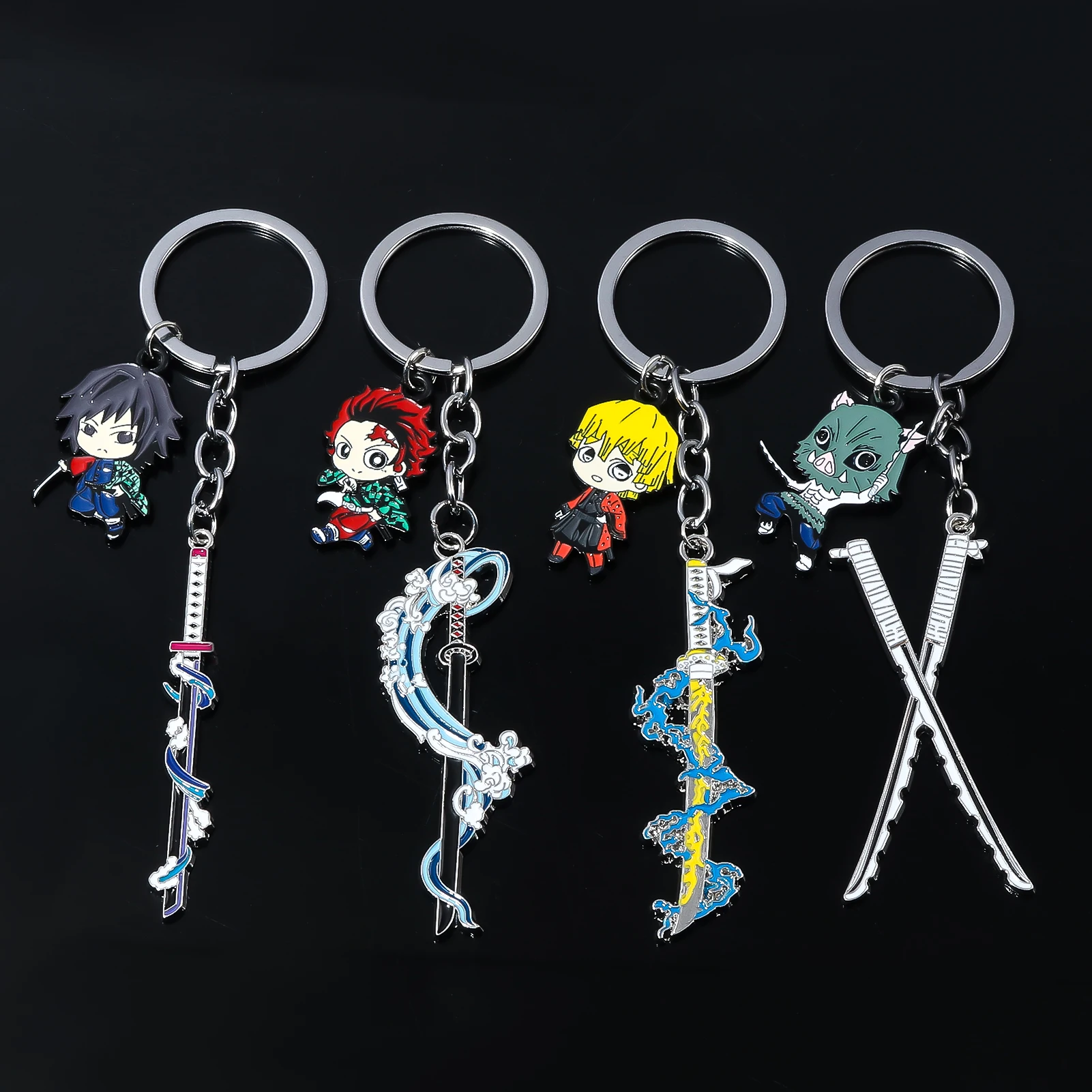 【セール中】鬼滅の刃 キーホルダー 竈門炭治郎 冨岡義勇 煉獄杏寿郎 コスプレ メタルキーチェーン ファンギフト