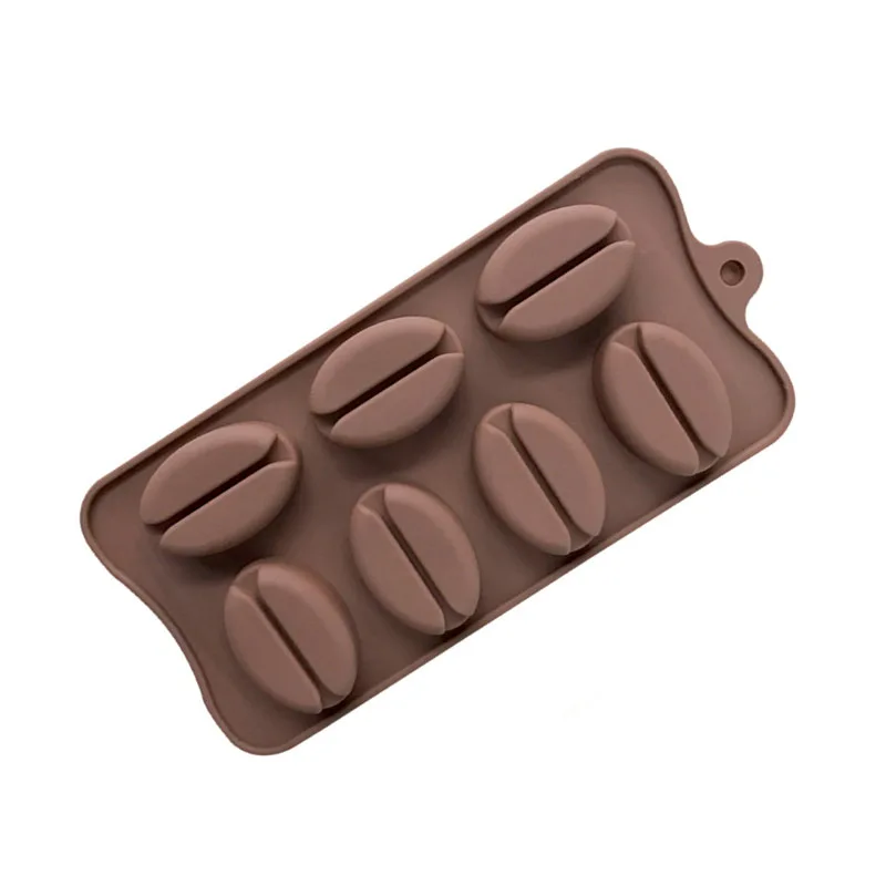 7 Cavity Coffee Bean Silicone Chocolate Mold  Plump Lips Baking Cake Decorating Mould Ice Cube Fondant Pastry Mold Kitchen Tools