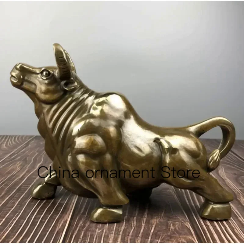 

China brass archaize cow crafts statue