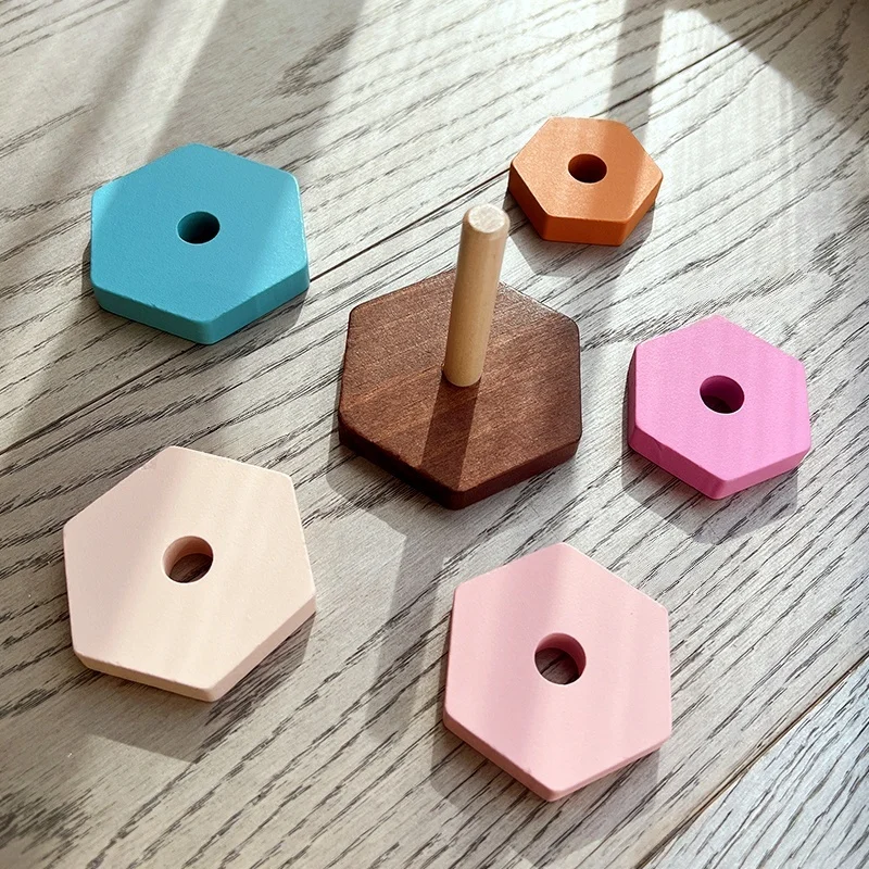 Montessori Pädagogisches Spielzeug Sets Bogen Brücke Regenbogen Bausteine Konto Für Kinder Zählen Instrumente Stapeln Spiel