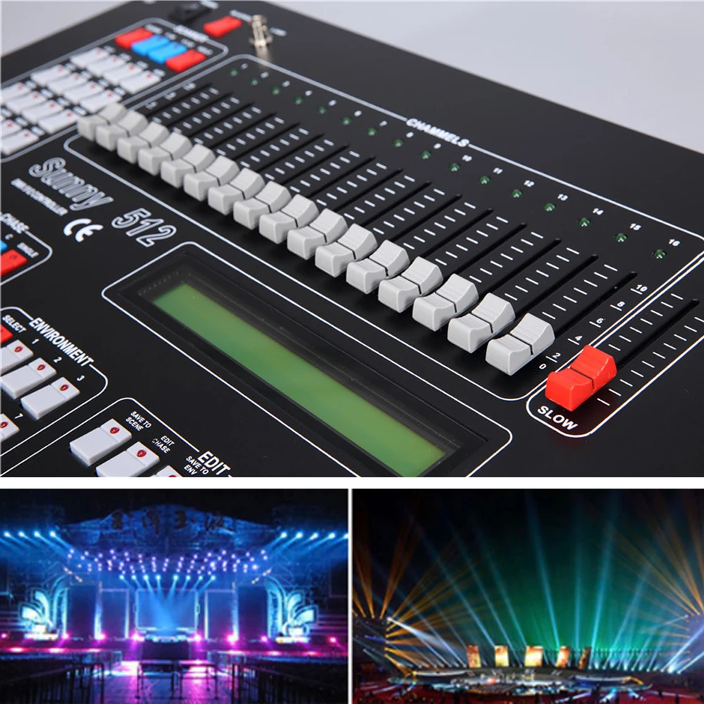 

Контроллер Sunny DMX512 с кейсом для полета, световая консоль для сцены DJ, простой регулируемый диммер для освещения с подвижной головкой