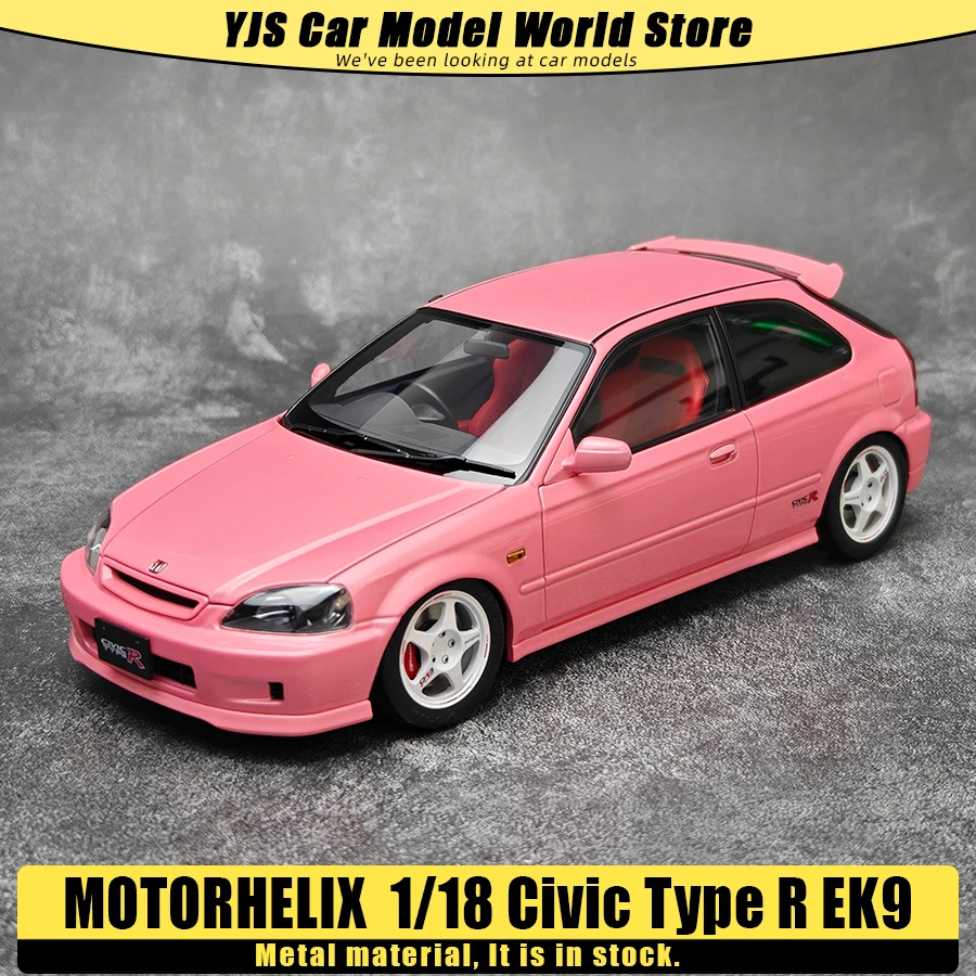 Motorhelix Die-cast Car Model 1:18 FO Honda Civic TypeR EK9 Car Model Sports Static Model Metal Material