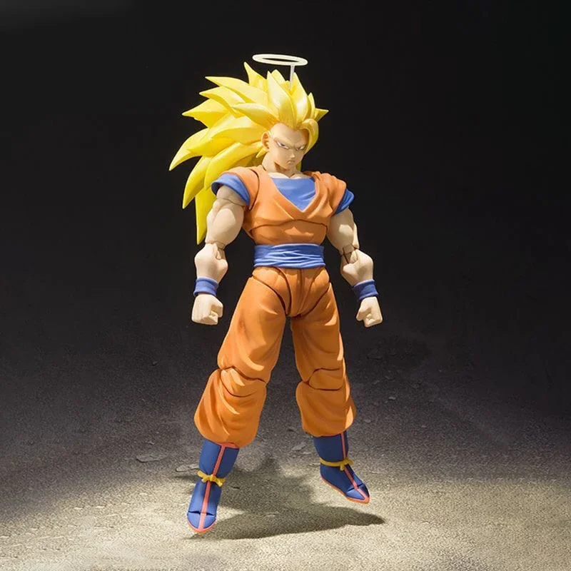 

Dragon Ball Z SHF Figure Battle Damaged Goku 3.0 Bandai New Body Awakening Super Saiyan Metal Gula Super 3GT Model Ornaments Toy