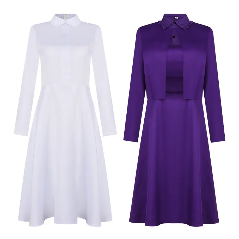 

Anime Agnes Purple Dress Costume Cosplay TV Testaments Uniform Headband Outfit Women Roleplay Costume Outfit Halloween Carnival