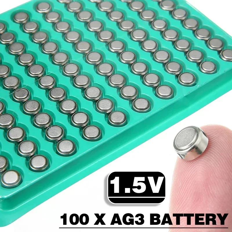 50/100pcs alkaline button battery AG3 1.55V button battery LR41 SR41 192 CX41 392 L736 384 SR41SW calculator watch chain light