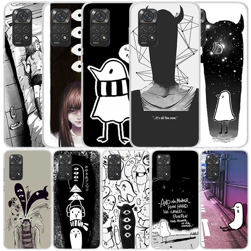 Oyasumi Punpun Silicon Call Phone Case For Xiaomi Redmi Note 13 12 12S 11 11S 10 10S 11T 11E Pro Plus 9 9S 9T 8 8T 7 Cover