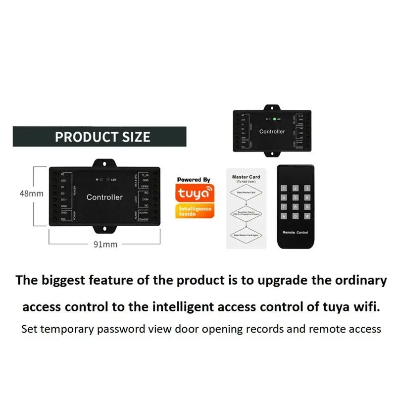 【ELEVATE LIFE】4X TUYA Wifi Controller Single Door Remote Control Access Control Board Panel 12V Wiegand 26-44 Bits Input 1000 Us
