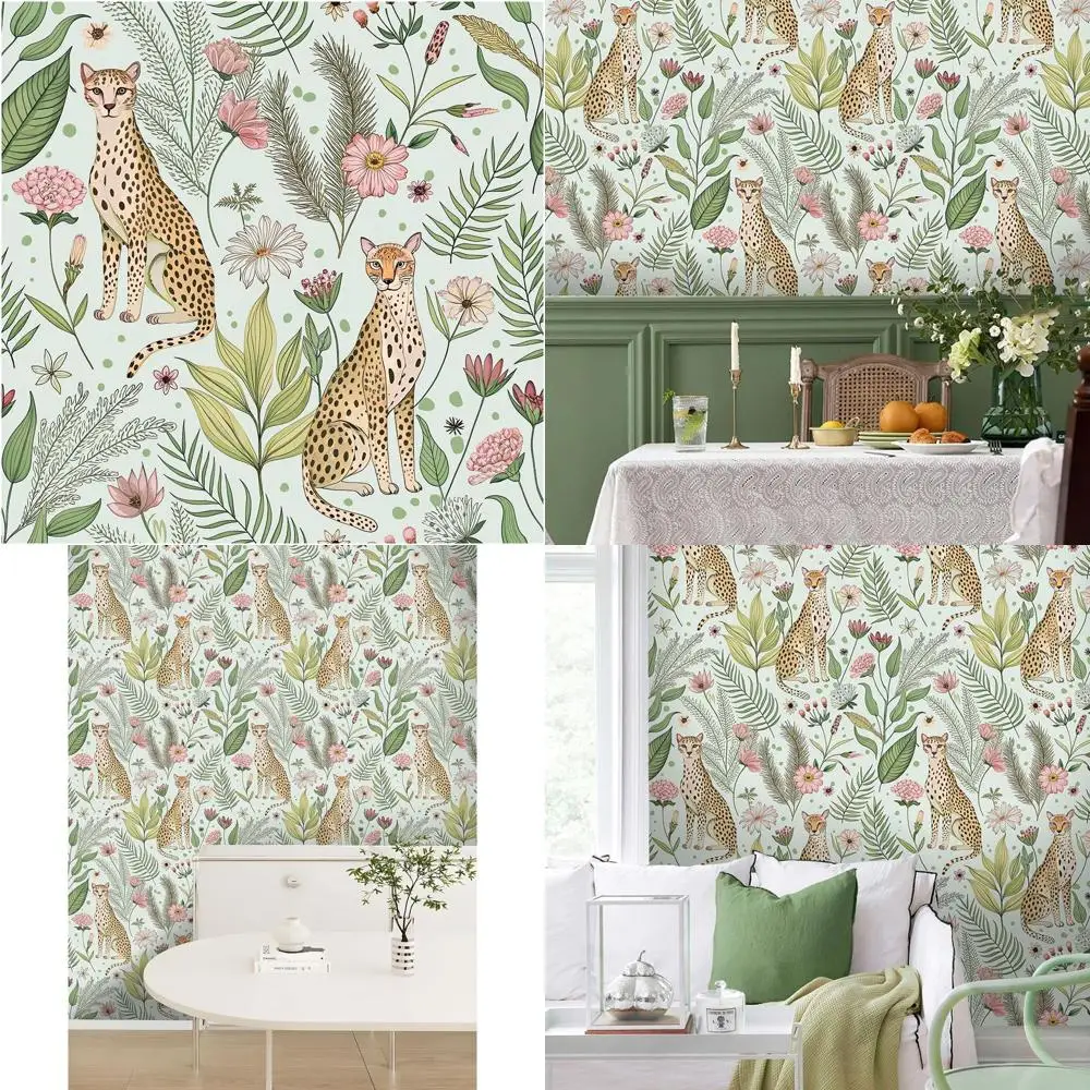 

Винтажные обои с цветочным узором, самоклеящиеся, съемные, текстурированный винил для ванной, подходят для арендаторов, 17,5x393 дюйма