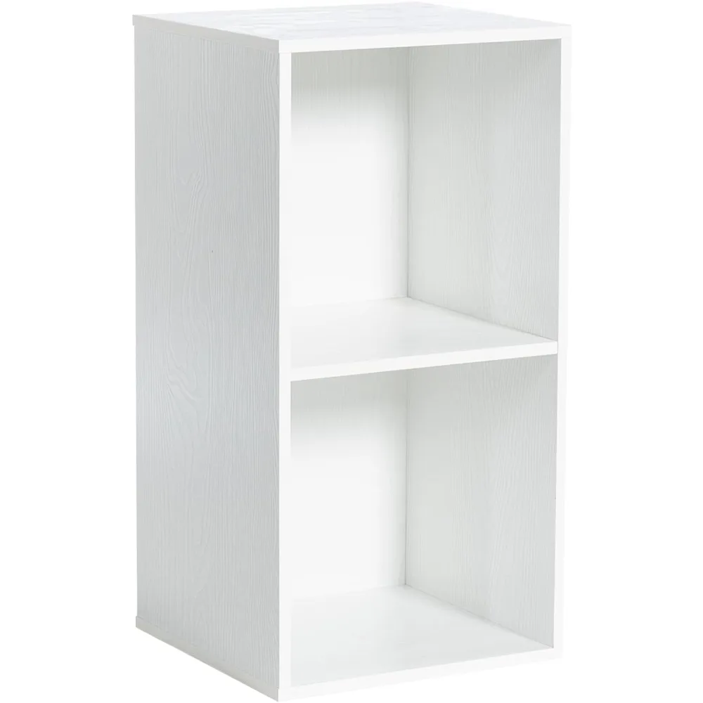 

Wooden 2-Cube Storage Organizer with Closed Back Panel, 11in Cube Shelf Opening, Bookshelf, Display Shelf,Closet Cabinet for Hom