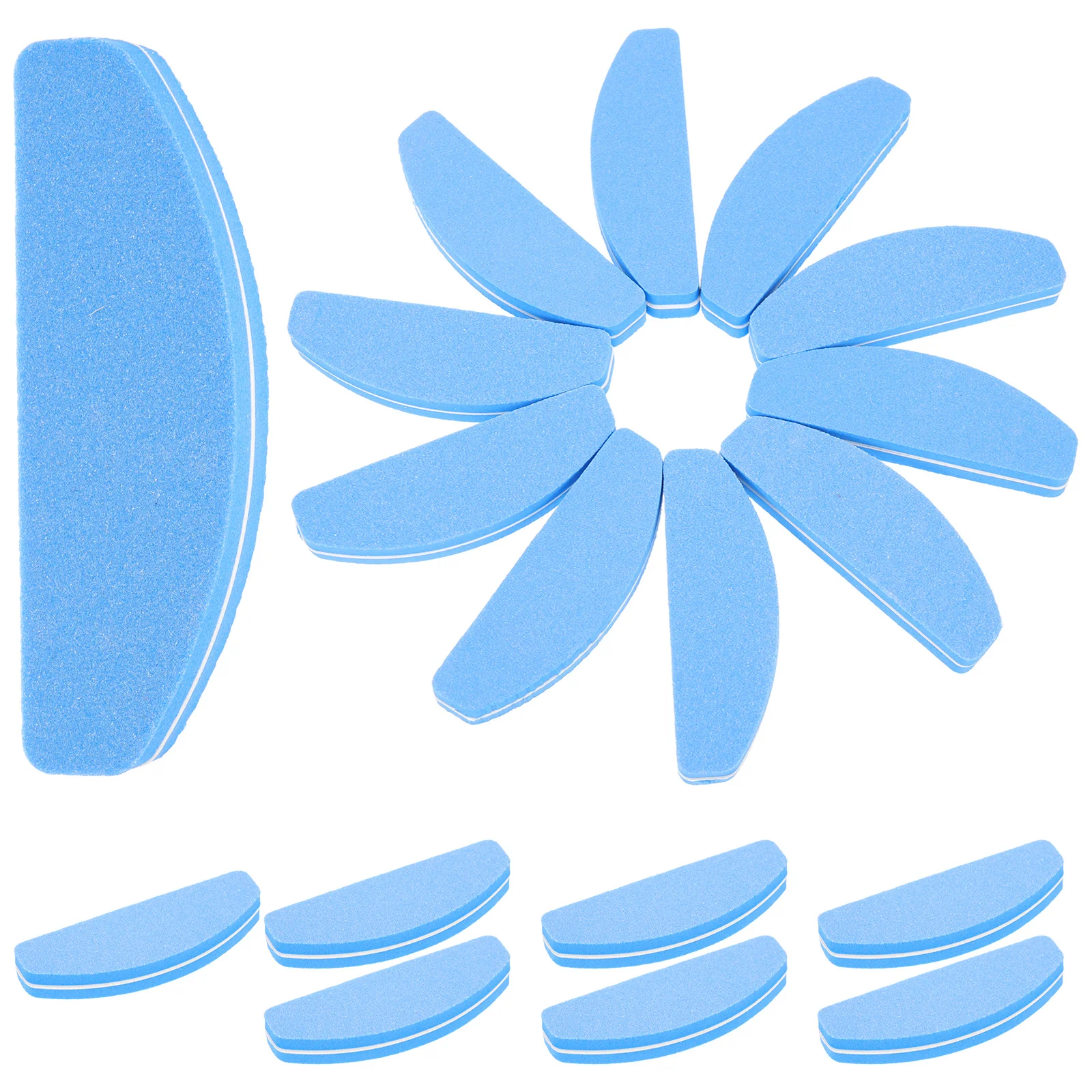 20Pcs Mini Sponge Nail Polishing Strips Professional Grooming Tools Acrylic Nails False Tips Long Service Life Easy Carry