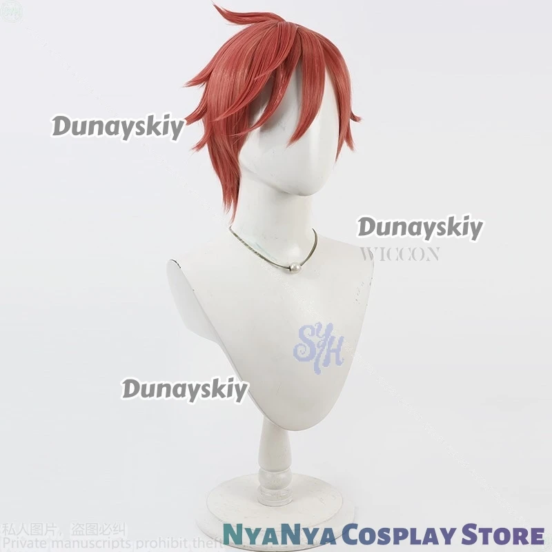 Anime Tougen Anki Cosplay KYOYA OIRANZAKA disfraz Wig Pendek Merah Rambut Sintetis Tahan Panas Halloween Pesta Natal Roleplay