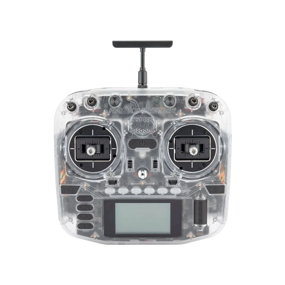 RadioMaster Transparent FCC Version Radio Transmitter & Receiver ELRS 2.4Ghz With 4.0 Hall Gimbals