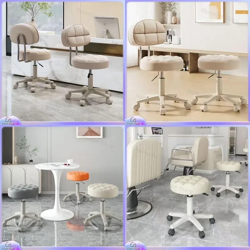 for Beauty Stool Barber Shop Special Large Industrial Rotating Lift Chair Learning Computer Household Backrest Seat