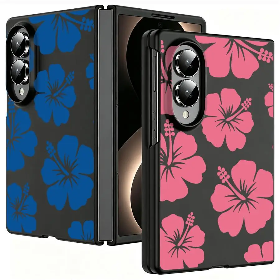 Hibiscus Flower Luxury Phone Cover Case for Samsung Galaxy Z Fold 8 ZFold8 Z Fold8 Wide ZFold Wide