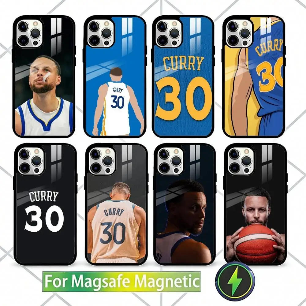 

S-Stephen C-Curry Phone Case For iPhone17,16,15,14,13 Plus,Pro Max Magnetic For Magsafe Wireless Charging