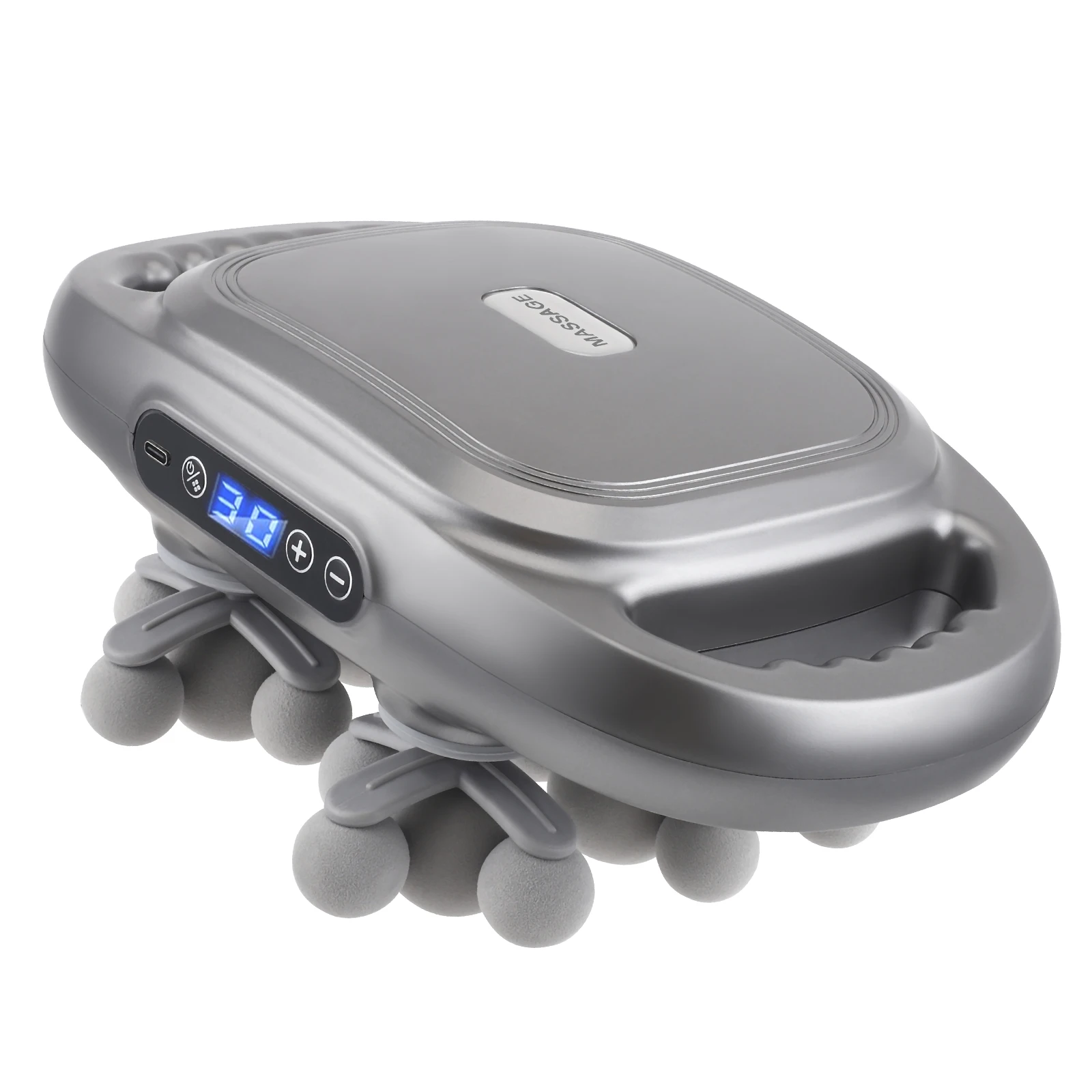 Pistolet de massage fascia 22 têtes 60 kg pour tapotement profond, 9 modes, 9 intensités, thérapie par lumière rouge, 81 intensités réglables au total